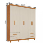 Guarda Roupa Casal 6 Portas 4 Gavetas Canadá Plus Conquista M