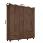 Guarda Roupa Casal 6 Portas 4 Gavetas Canadá Plus Conquista M