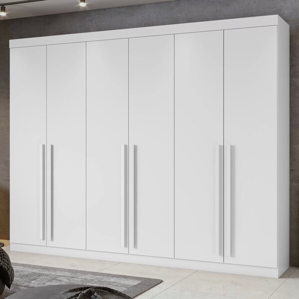 Guarda-roupa Casal 6 Portas 4 Gavetas Castellaro Lopas Branco