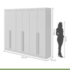 Guarda-roupa Casal 6 Portas 4 Gavetas Castellaro Lopas Branco