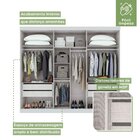 Guarda-roupa Casal 6 Portas 4 Gavetas Castellaro Lopas Branco