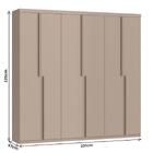 Guarda-roupa Casal 6 Portas 4 Gavetas Castro Dallas - Duna