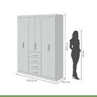 Guarda-roupa Casal 6 Portas 4 Gavetas Celebrare Branco