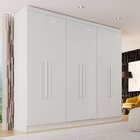 Guarda-roupa Casal 6 Portas 4 Gavetas Coliseu Branco
