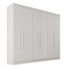 Guarda-roupa Casal 6 Portas 4 Gavetas Coliseu Branco