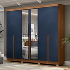 Guarda-roupa Casal 6 Portas 4 Gavetas Com Espelho Cb01r582 Ca