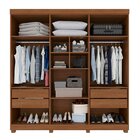 Guarda-roupa Casal 6 Portas 4 Gavetas Com Espelho Com Pés New