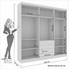 Guarda Roupa Casal 6 Portas 4 Gavetas Com Espelho Lisboa Sall