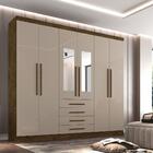 Guarda Roupa Casal 6 Portas 4 Gavetas Com Espelho Lisboa Sall