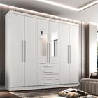 Guarda Roupa Casal 6 Portas 4 Gavetas Com Espelho Lisboa Sall
