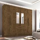 Guarda Roupa Casal 6 Portas 4 Gavetas Com Espelho Lisboa Sall