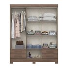 Guarda-roupa Casal 6 Portas 4 Gavetas Com Espelho Melbourne H