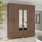 Guarda-roupa Casal 6 Portas 4 Gavetas Com Espelho Melbourne H
