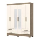 Guarda-roupa Casal 6 Portas 4 Gavetas Com Espelho Melbourne H
