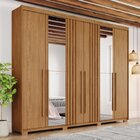 Guarda-roupa Casal 6 Portas 4 Gavetas Com Espelho Nathaniel E