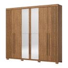 Guarda-roupa Casal 6 Portas 4 Gavetas Com Espelho Nathaniel E