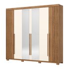 Guarda-roupa Casal 6 Portas 4 Gavetas Com Espelho Nathaniel E