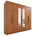 Guarda-roupa Casal 6 Portas 4 Gavetas Com Espelho New Malibu
