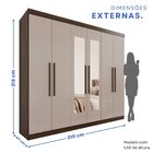 Guarda-roupa Casal 6 Portas 4 Gavetas Com Espelho New Malibu
