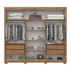 Guarda-roupa Casal 6 Portas 4 Gavetas Com Espelho Norton Natu
