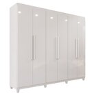 Guarda-roupa Casal 6 Portas 4 Gavetas Com Pés 100% Mdf Atlant