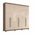 Guarda Roupa Casal 6 Portas 4 Gavetas Com Pés 240cm Imaginare