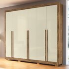 Guarda-roupa Casal 6 Portas 4 Gavetas Com Pés Alpes