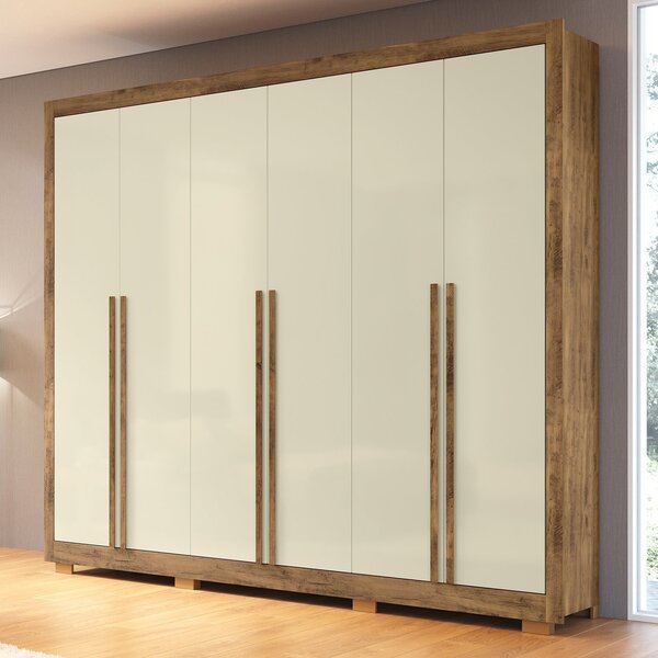 Guarda-roupa Casal 6 Portas 4 Gavetas Com Pés Alpes