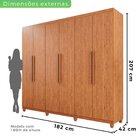 Guarda-roupa Casal 6 Portas 4 Gavetas Com Pés Atlanta 100% Md
