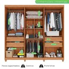 Guarda-roupa Casal 6 Portas 4 Gavetas Com Pés Atlanta 100% Md