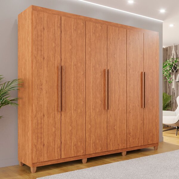 Guarda-roupa Casal 6 Portas 4 Gavetas Com Pés Atlanta 100% Md