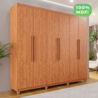 Guarda-roupa Casal 6 Portas 4 Gavetas Com Pés Atlanta 100% Md