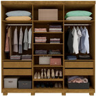 Guarda Roupa Casal 6 Portas 4 Gavetas Com Pés E Espelho Imper