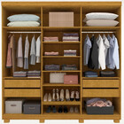 Guarda Roupa Casal 6 Portas 4 Gavetas Com Pés Imperatriz Geli