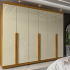 Guarda Roupa Casal 6 Portas 4 Gavetas Com Pés Imperatriz Geli