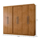 Guarda Roupa Casal 6 Portas 4 Gavetas Com Pés News 6000-50 Ar