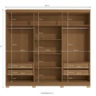 Guarda-roupa Casal 6 Portas 4 Gavetas Com Pés Safira Canela