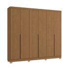 Guarda-roupa Casal 6 Portas 4 Gavetas Com Pés Safira Canela