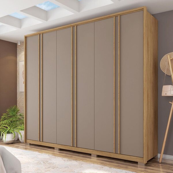 Guarda Roupa Casal 6 Portas 4 Gavetas Com Pés Suburban Espres