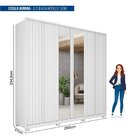 Guarda Roupa Casal 6 Portas 4 Gavetas Com Pés Suburban Espres