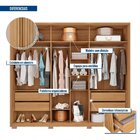 Guarda-roupa Casal 6 Portas 4 Gavetas Com Ripado Suburban Esp