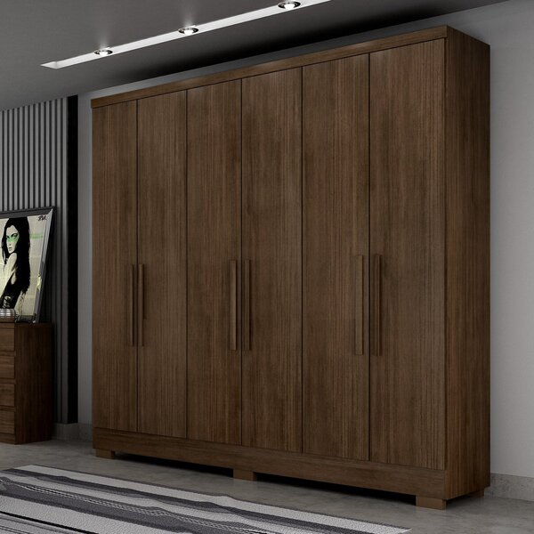 Guarda Roupa Casal 6 Portas 4 Gavetas Damasco Novo Horizonte
