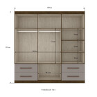 Guarda Roupa Casal 6 Portas 4 Gavetas Dublin Doripel