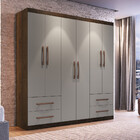 Guarda Roupa Casal 6 Portas 4 Gavetas Dublin Doripel