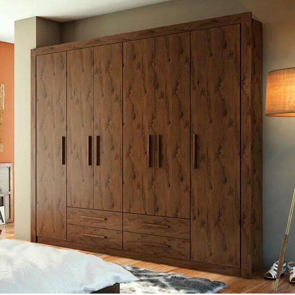Guarda Roupa Casal 6 Portas 4 Gavetas Elegance Batrol Móveis