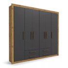 Guarda Roupa Casal 6 Portas 4 Gavetas Elegance Batrol Móveis