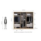 Guarda Roupa Casal 6 Portas 4 Gavetas Escócia  Cedro