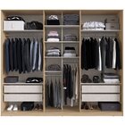 Guarda Roupa Casal 6 Portas 4 Gavetas Escócia Com Espelho Ced