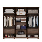 Guarda Roupa Casal 6 Portas 4 Gavetas Espelho Com Pés Itaunas