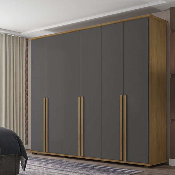 Guarda Roupa Casal 6 Portas 4 Gavetas Estrela Ii  Cinamomo/gr